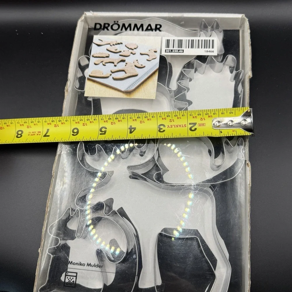 IKEA DROMMAR Woodland animal 6 Piece stainless steel cookie cutter set